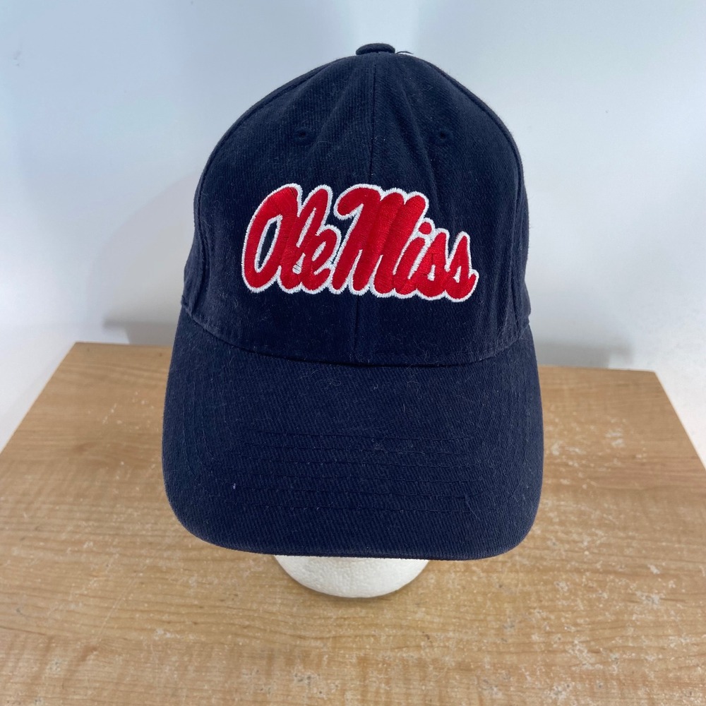 Ole Miss Rebels Hat Captivating Headgear Navy Blue Adjustable Baseball Cap